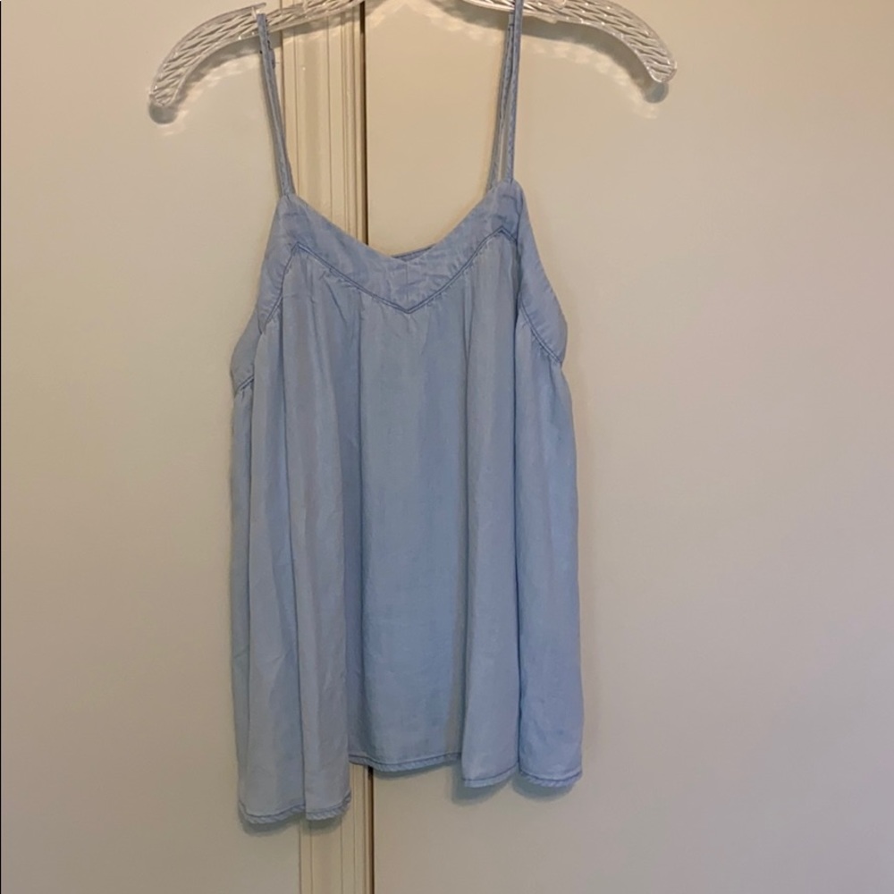 Light blue denim fabric cami